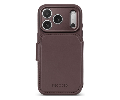 Etui do telefonów Decoded Leather Detachable Wallet do iPhone 18 Pro MagSafe (chocolat